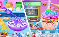 Rainbow Ice Cream Party -  Unicorn Dessert Food Screen Shot 1