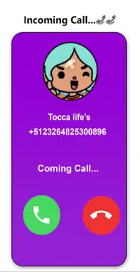 Call from toca life's 📱Chat  video call Simulator Screen Shot 2