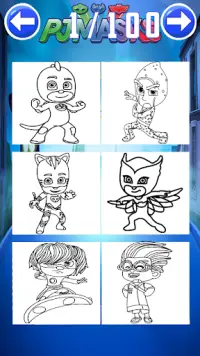 Pj super heroes coloring catboy mask Screen Shot 3