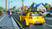 Симулятор такси: игра Blocky Taxi Screen Shot 15