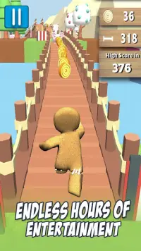 Candy Run: 3D Adventures ng gingerbread runner Screen Shot 1