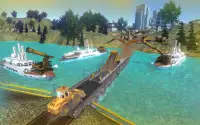 Real City Road River Bridge Construction Game Screen Shot 5