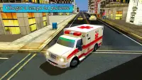 cidade Ambulância resgate missão & dirigindo jogos Screen Shot 1