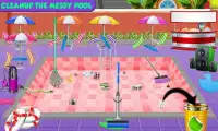 إصلاح حمامات السباحة والتنظيف: ألعاب للبنات Screen Shot 0