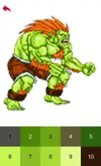 Street Fighting Color by Number - Pixel Art Game Screen Shot 7
