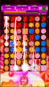 Sweet Gummy Bear - Gratis Match 3-spel Screen Shot 3