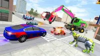 Excavator Robot Car Game: Elephant Robot Games Screen Shot 2