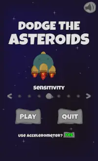Dodge The Asteroids Screen Shot 0
