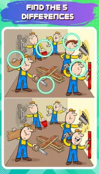 Find The Differences Game -  Cartoon Game Screen Shot 0