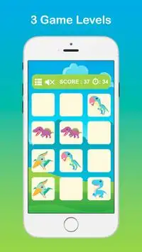 子供のための恐竜のマッチングゲーム Screen Shot 1