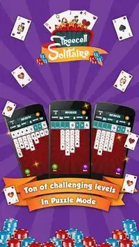 Freecell - juego de cartas Screen Shot 1