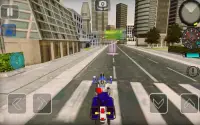 amazing police spider -rundown city bike chase Screen Shot 11