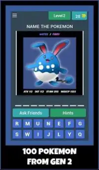 Pokemon Go - Guess The Names - Gen 2 Screen Shot 1