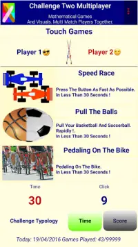 दो खिलाड़ियों के लिए चुनौती Screen Shot 2