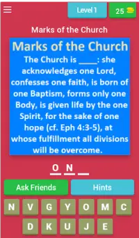 Catholicism 101 Quiz (Catholic Quiz Game) Screen Shot 0