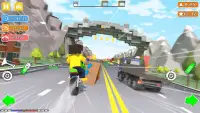 Blocky Bike Rider: Moto Racing Screen Shot 2