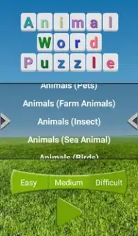 Animal Word Puzzle Screen Shot 0