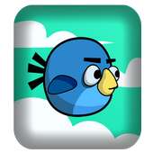Blue floppy bird