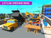 Blocky Highway Road Building Screen Shot 7