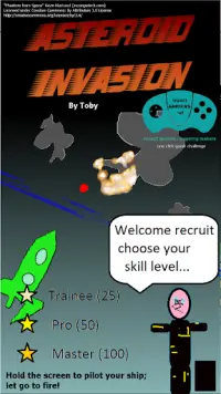Asteroid Invasion - one click game Screen Shot 0