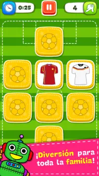 Juego de Memoria - Fútbol Screen Shot 1