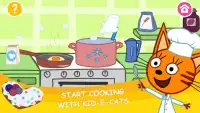 ثلاث قطط: مغامرة طبخ! ألعاب مصغرة للأطفال Screen Shot 3