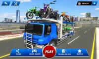 Motorradträger Truck Spiel 2019 Screen Shot 0