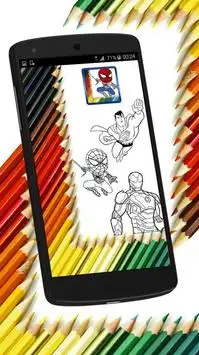 SuperHeroes Coloring Pages Screen Shot 0