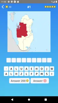 Qatar: Municipalities & Provinces Map Quiz Game Screen Shot 0