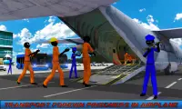 Stickman Prisoner Transport: Police Airplane Games Screen Shot 4