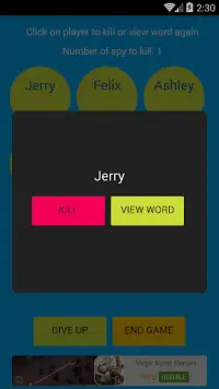 Who is spy- Party word game Screen Shot 2