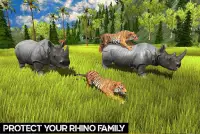 Wild Rhino Family Jungle Simulator Screen Shot 3