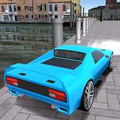 Blue Sport Car Driving