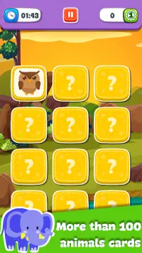 Animals Memory Game - Learn & Games for Kids Screen Shot 3